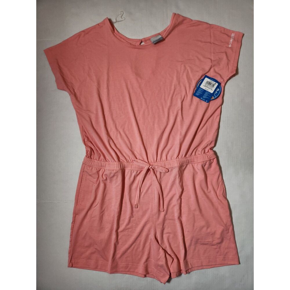 Columbia Slack Water Knit Romper Women’s XL Coral Pink